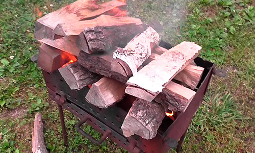 Заготовка дров для шашлыка